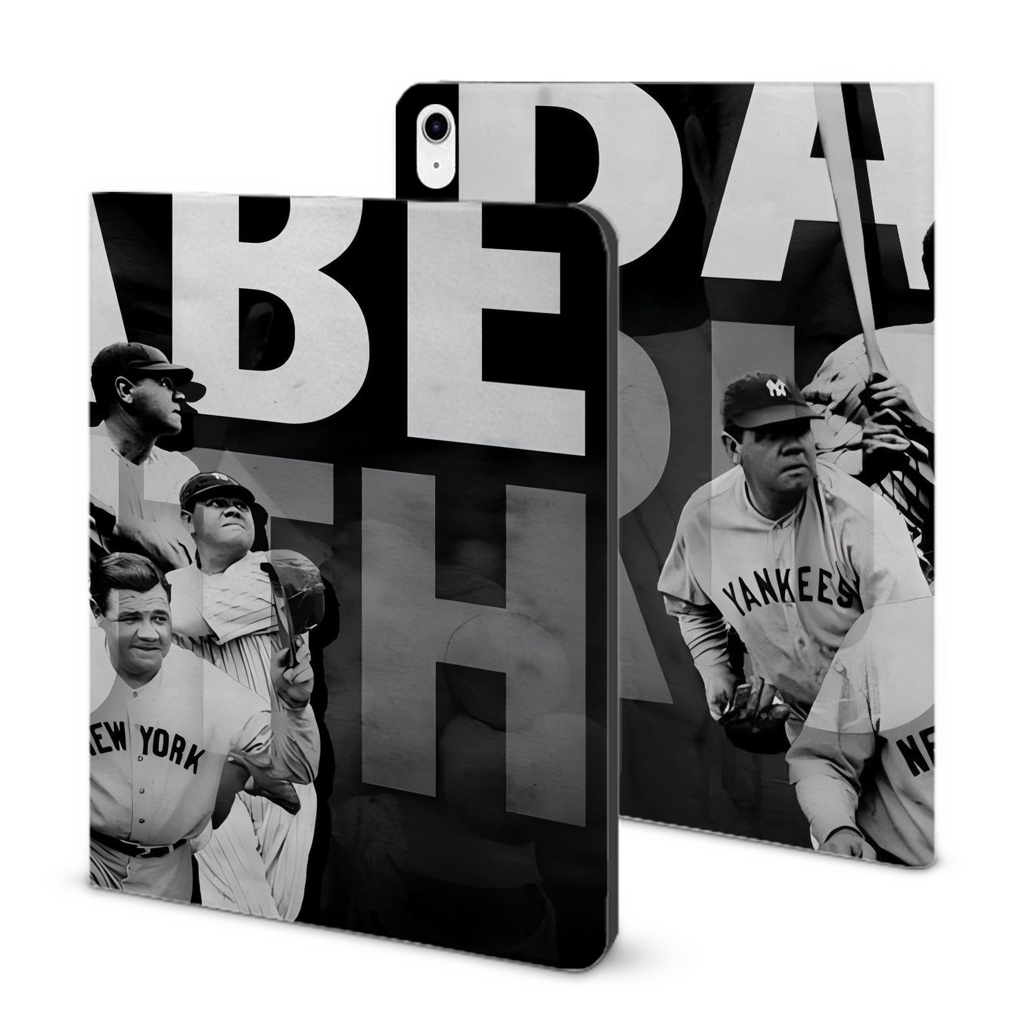 Babe Ruth 22 IPad Case Without Pencil Slot – Book-Style Cover With PU Leather & TPU – Slim, Durable, Scratch-Resistant, Full Protection & Easy Access